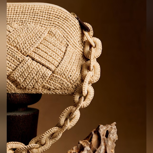 Sezane Isabelle Bag in Natural Woven Raffia - Picture 2 of 7